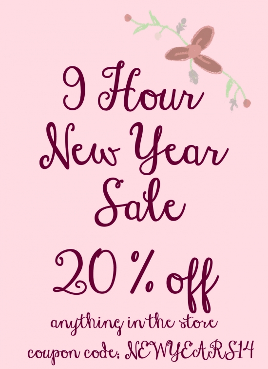 New Year's Day Sale: 20% Off Everything at Lovely Print Design!