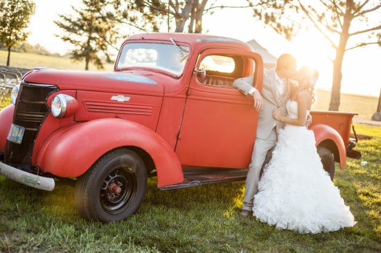 Colorado Country Wedding: Barn Reception, Chic Decor & Red Truck