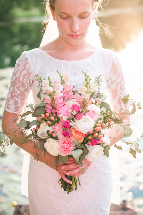 Pinterest-Perfect Vintage Wedding: Coral, Crafts, and Sweet Details