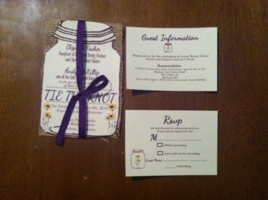 Wedding Invitation Designs: Mason Jars, Sunflowers & Elegant Styles
