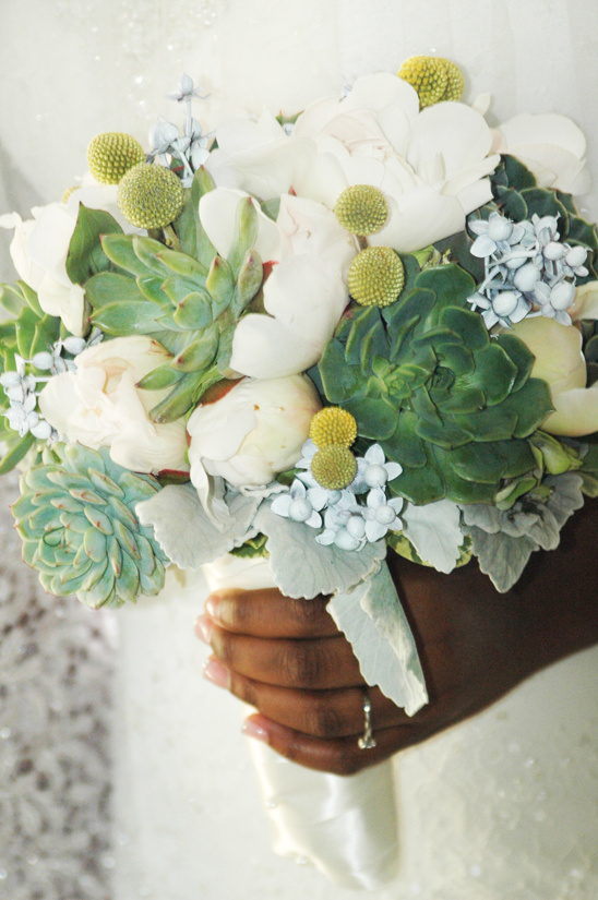 Romantic Late Winter Wedding with Gray, Yellow, and Succulents