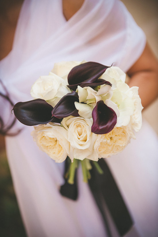 Elegant Black and White Spring Wedding: Roses, Feathers, and Crystals