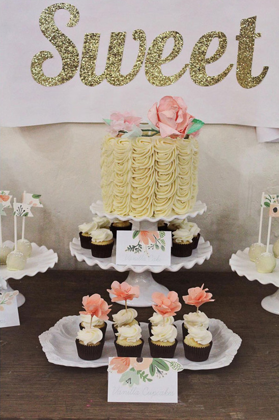 DIY Spring Bridal Shower Cake Table Styling Guide