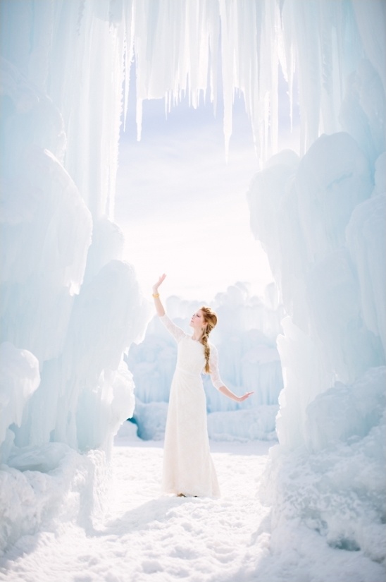 Frozen Wedding Inspiration: Ice Palace Bridal Shoot