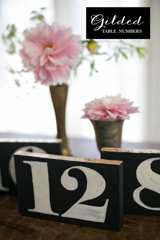 DIY Gold Leaf Table Numbers: Easy & Affordable Wedding Decor