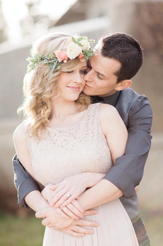 Romantic Vintage Engagement Shoot with Champagne and Candlelight