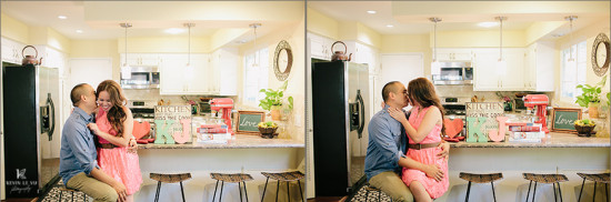 Cooking engagement photos: Romantic kitchen moments & baking fun