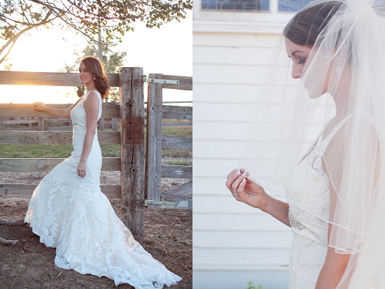 Emily's Farm Bridal Shoot: Rustic Charm and Lace Gown Beauty