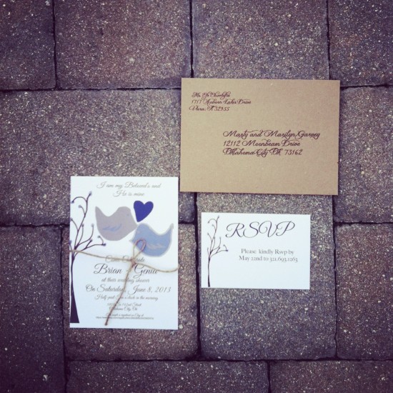 Elegant Wedding Invitations by Lovely Print and Design