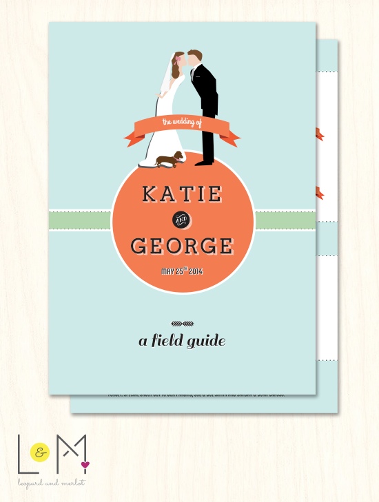 Unique Illustrated Wedding Program for Funky Couples