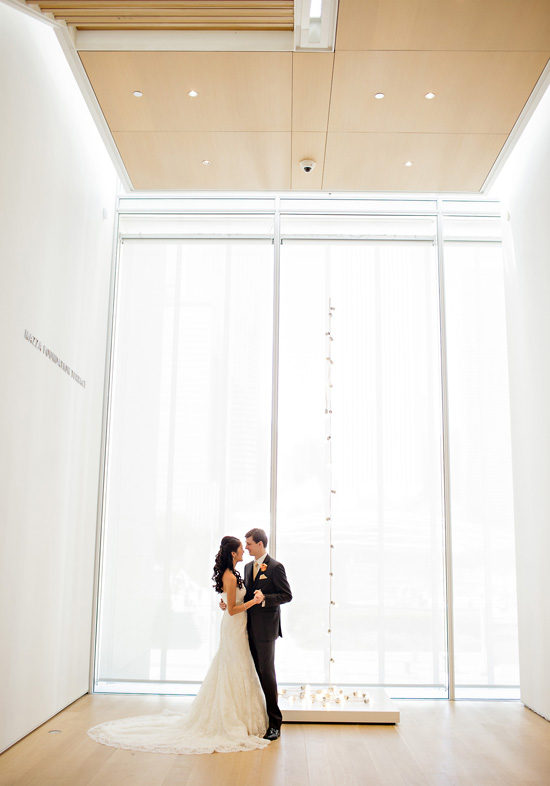 Elegant Wedding in Art Gallery: Gorgeous Light Captures the Moment