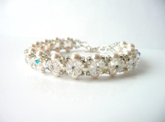 Sparkling Pearl & Crystal Jewelry Set for Flower Girls