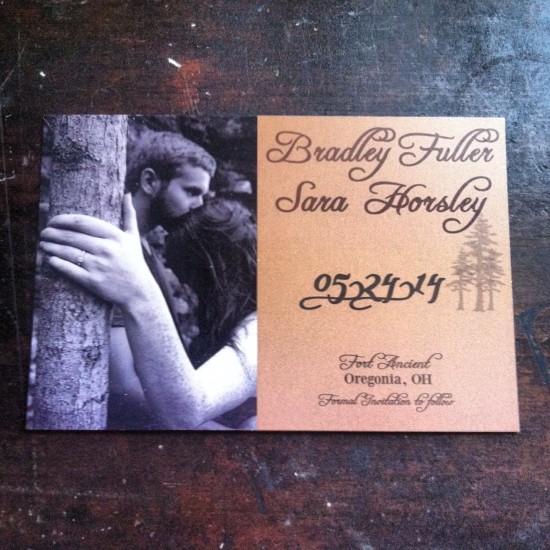 Rustic Pine Tree Wedding Invitation Suite for Nature Lovers