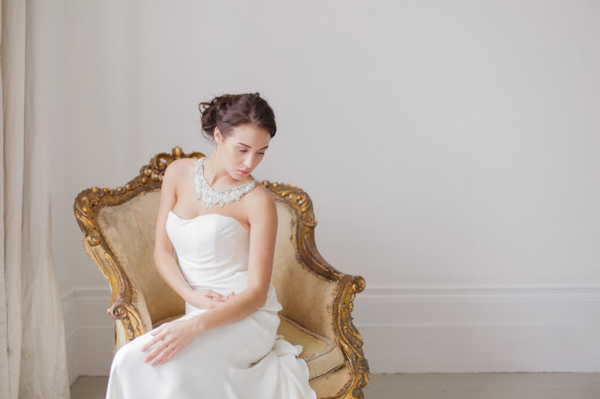 Elegant Bridal Statement Necklace: Couture Design with Swarovski Crystals