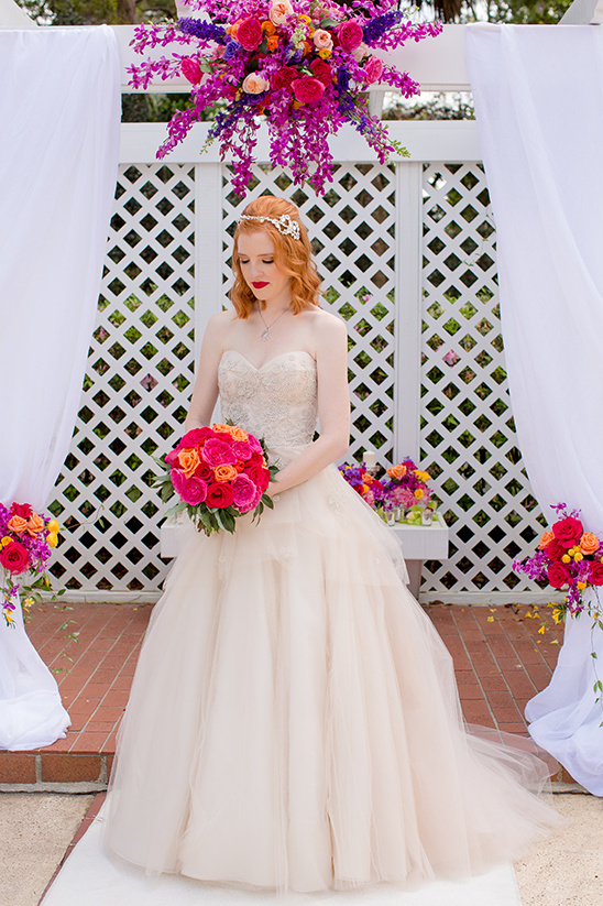 Bright Pink & Orange Garden Wedding Inspiration in Florida