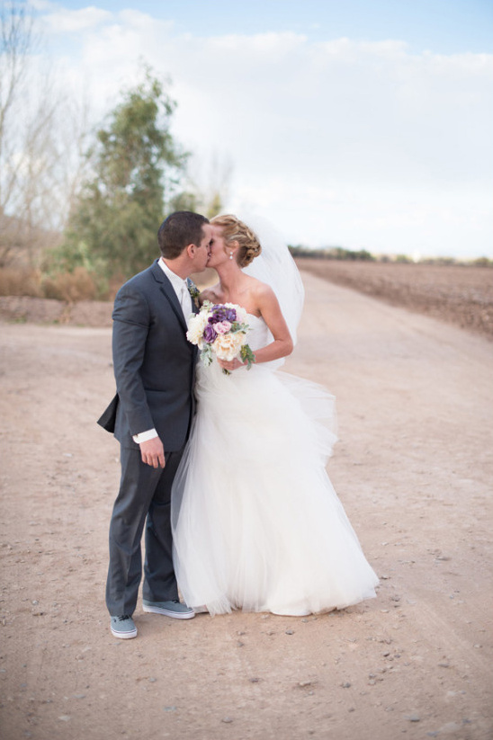 Arizona Winter Wedding: Outdoor vows, purple & teal elegance.