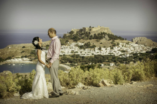 Magical Rhodes Greece Wedding: Coastal Castle & Fantasy Gown