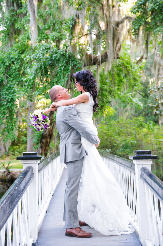 Megan & Joe's Dreamy Royal Purple Wedding at Magnolia Plantation