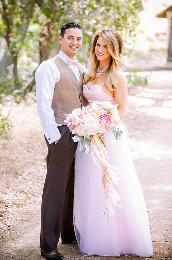 Stunning Pink Wedding Dress: A Bride Breaks Tradition in Style
