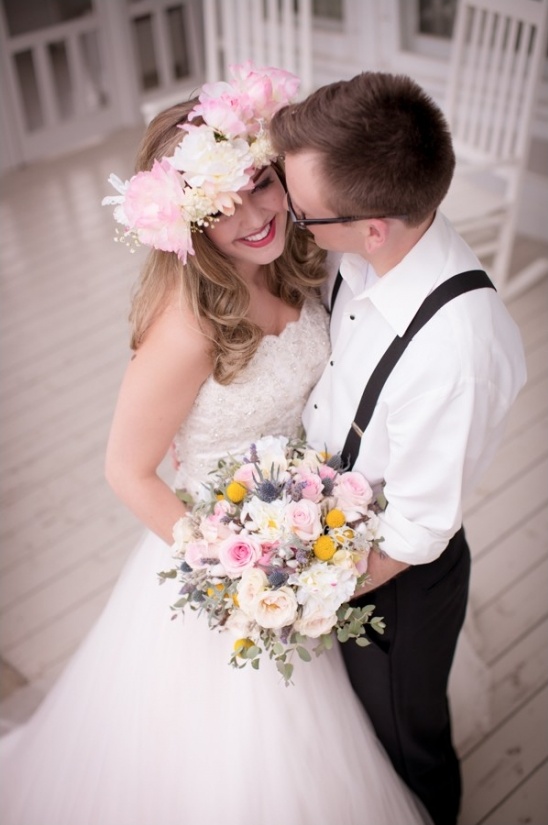 Romantic Pink & Gold Wedding Inspiration Cakes & Designer Dresses