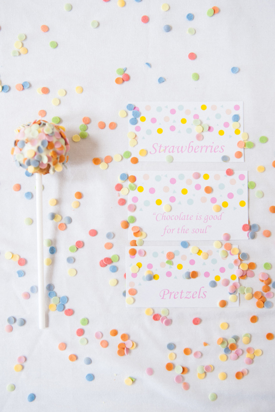 DIY Edible Confetti Cake & Donut Pops Dessert Table