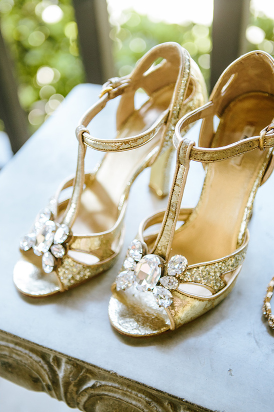 Glamorous Pink & Gold Wedding Florals by Violette's Flowers CA