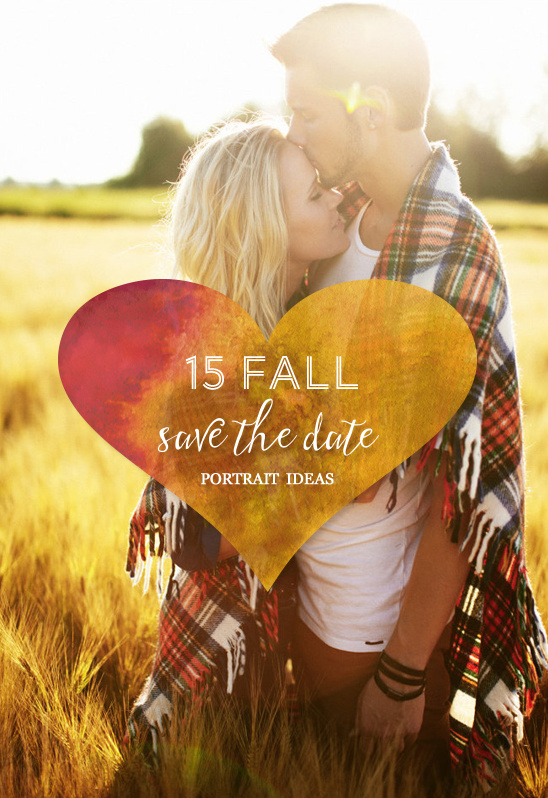 Romantic Fall Engagement Photo Ideas: Save the Date Portraits