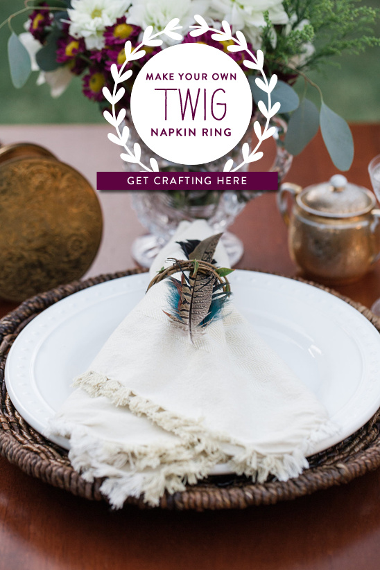 DIY Twig Napkin Rings for Boho Weddings & Rustic Table Settings