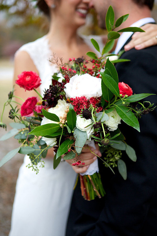 Fall in Love with Casey & Austin's Red and Grey Outdoor Wedding