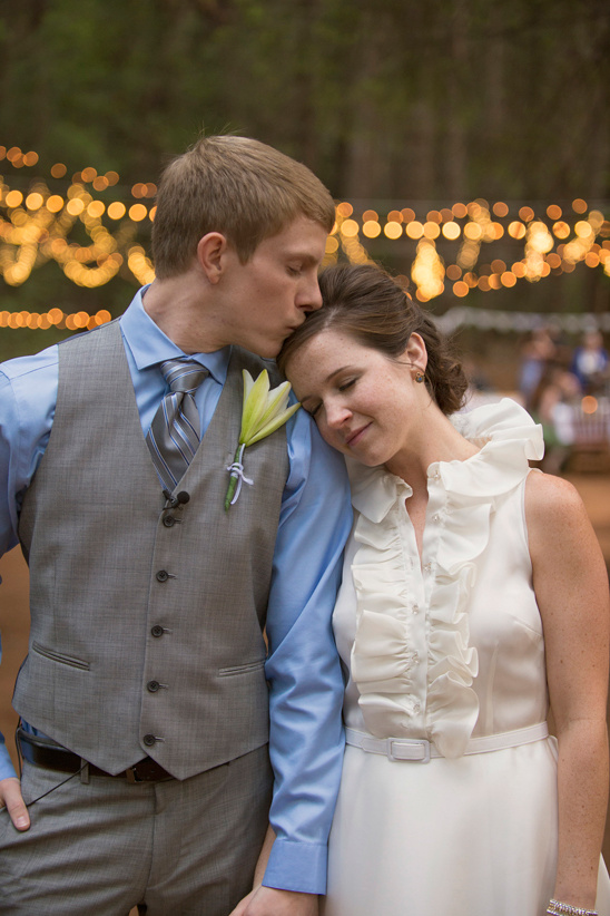 Romantic Vintage Forest Wedding with String Lights | Candace & Ian