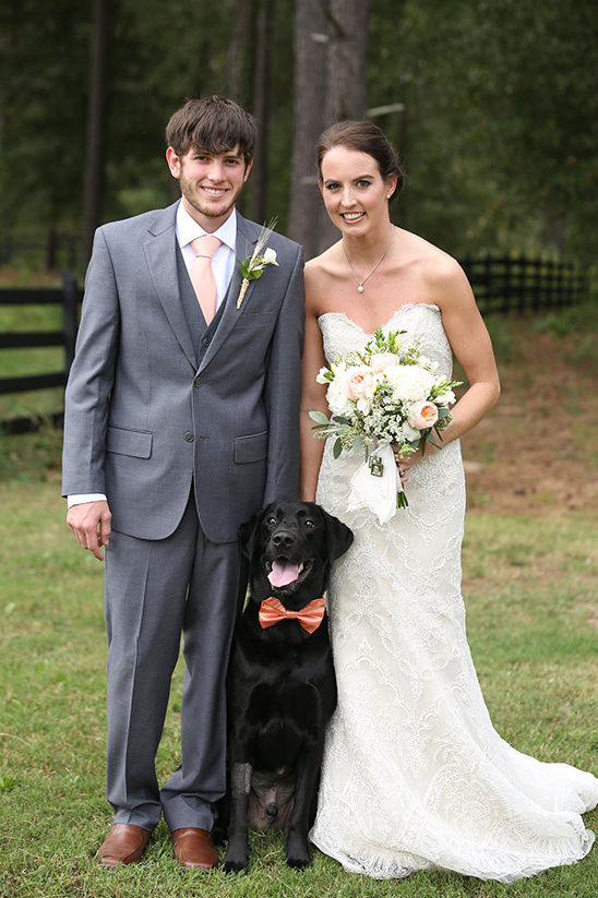 Peach & White Autumn Wedding Honors Loved Ones with a Rainbow First Dance