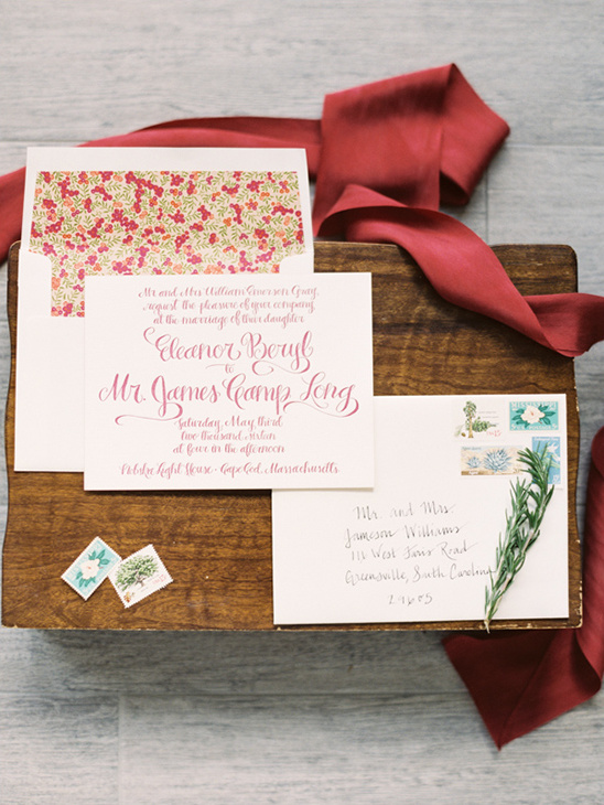 Romantic Fall Wedding Inspiration: Red Accents & Naked Cake