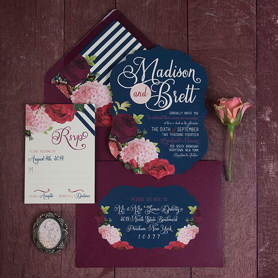 Custom Wedding Invitations and Stationery by Laura Damiano Designs