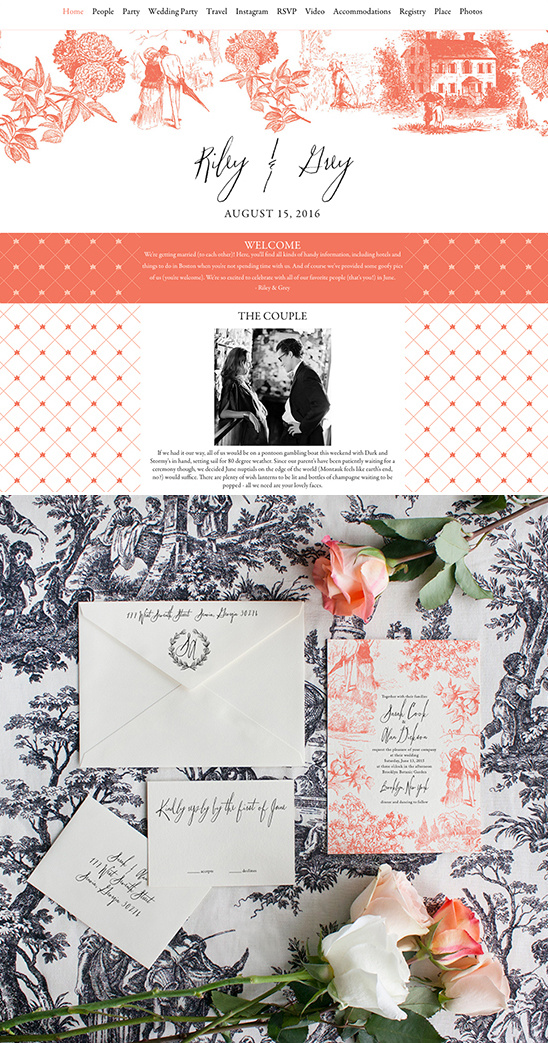 Art-Inspired Wedding Websites: Riley & Grey's Modern Designs