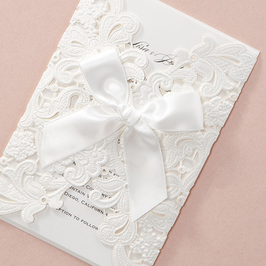 Elegant Wedding Invitations with Custom Calligraphy by B Weddings