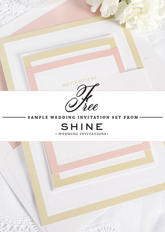 Shine Wedding Invitations: Classic & Modern Designs, Free Samples & Shipping