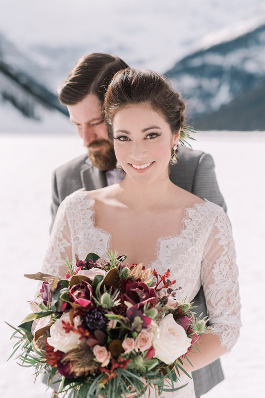 Frozen Lake Louise Wedding: A Breathtaking Winter Wonderland Shoot