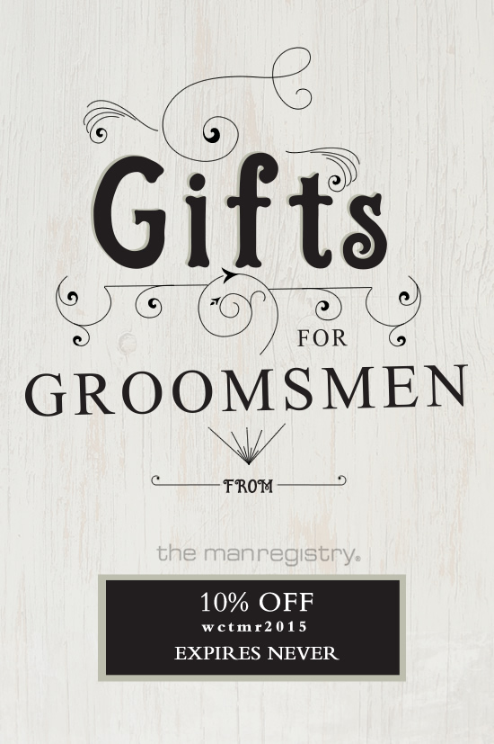Find Unique Groomsmen & Bridesmaid Gifts at The Man Registry & Win $500!