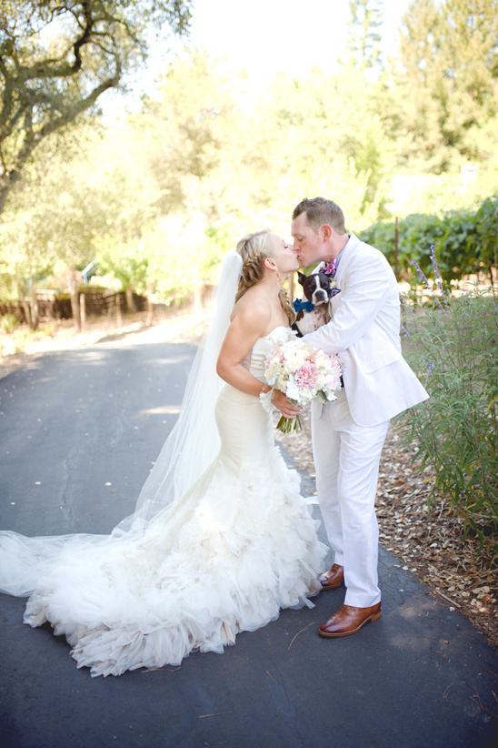 Ruffles, Roses, and a Bow-Tie Pup: A Charming Antique-Inspired Wedding