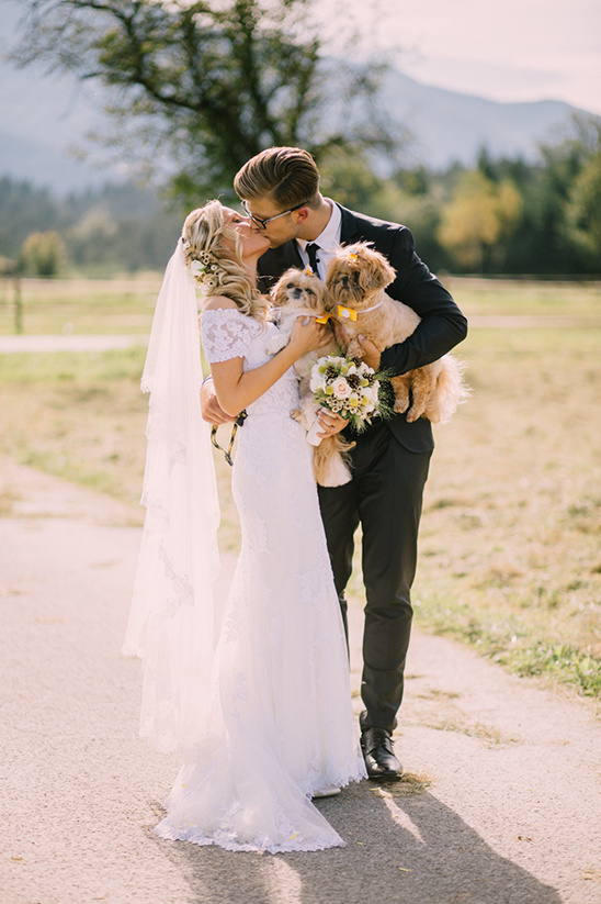 Rustic Countryside Wedding with Woodsy Decor, Pups, and Pinecone Charm