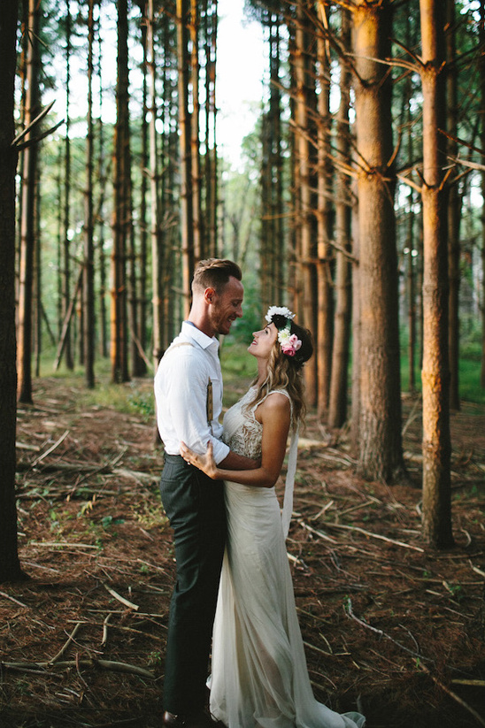 Thrifty & Chic American Wedding: DIY, Childhood Home, and Stunning Views