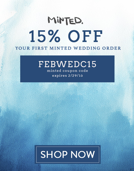 Minted Wedding Invitations: 15% Off with Code FEBWEDC15