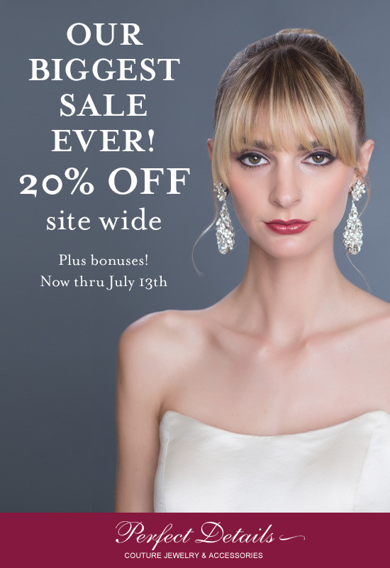 Perfect Wedding Details: Save 20% on Jewelry, Headpieces & More!