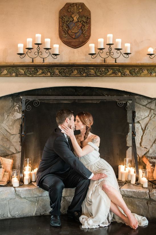 Romantic Lodge Getaway Wedding Inspiration at DeLille Cellars