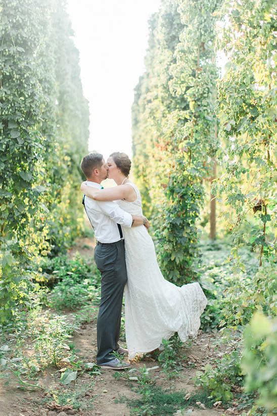 Rustic Blue & White Wedding at Rogue Farms Hopyard, Oregon: A Joyful Celebration