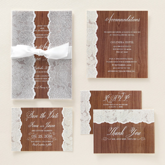 B Wedding Invitations: Rustic & Vintage Paper Goods & Calligraphy