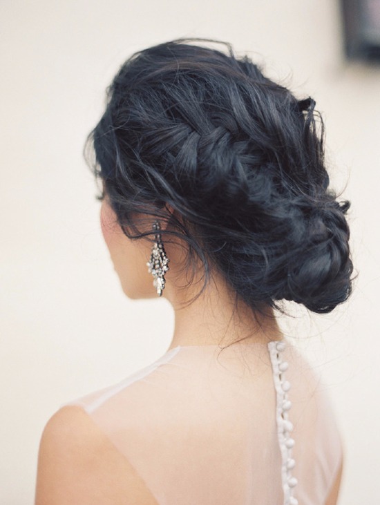 Elegant wedding updo with braid: Stunning hairstyle by CAROLLY PHOTOGRAPHY