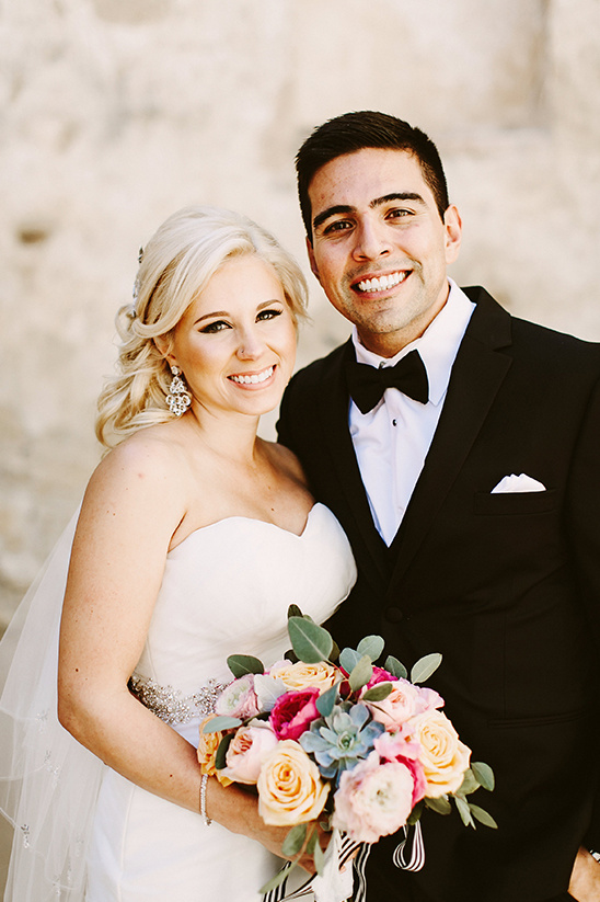Modern Black, White & Pink Wedding with a Chalkboard & Same-Day Film