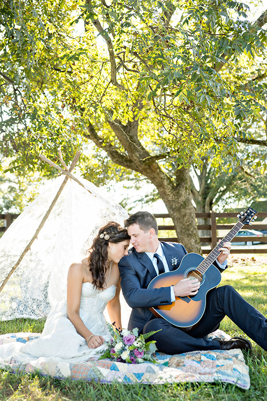 Rustic Barn Wedding with Navy, Blush, Lavender, and Baby's Breath