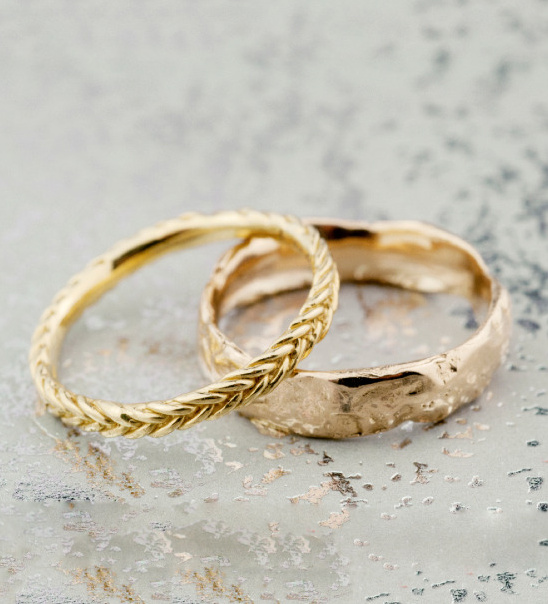 Beautiful Fair Mined Gold Wedding Bands from Bario Neal